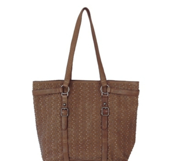 Ash Handbags - Ash Axel Studded Leather Tote Bag